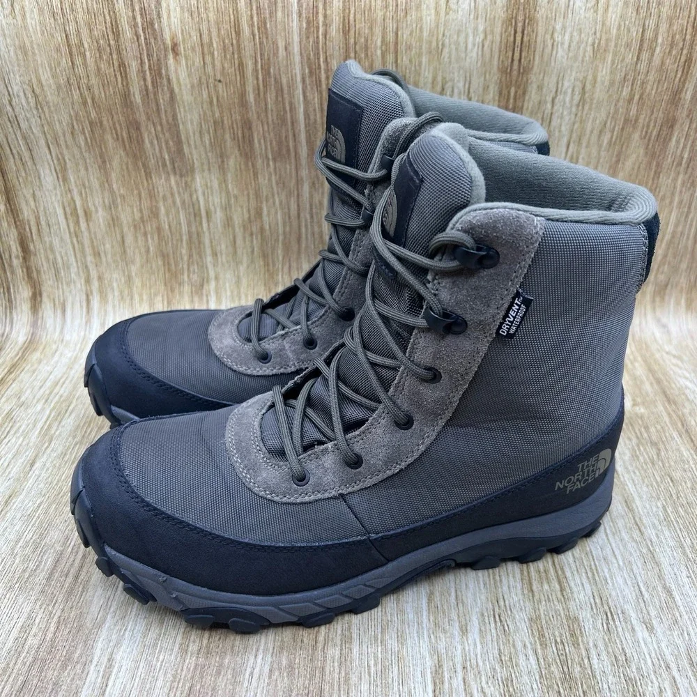 The North Face Chilkat Nylon II Boots Mens 10 Grey Waterproof Insulated NF0A4OAH